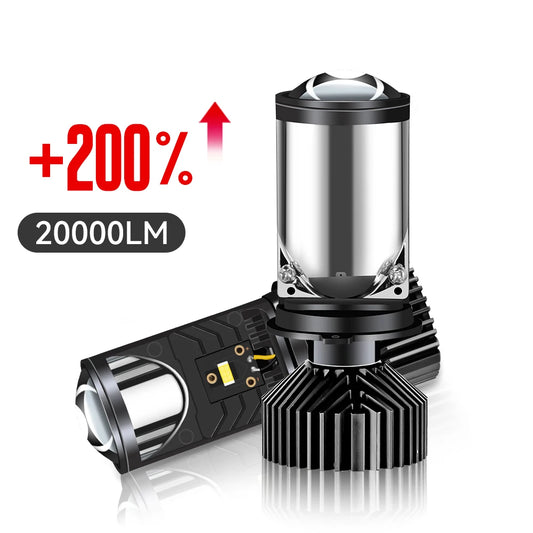 Y6 H4 LED Projector Headlight Projector Lens with Fan Cooling 90W