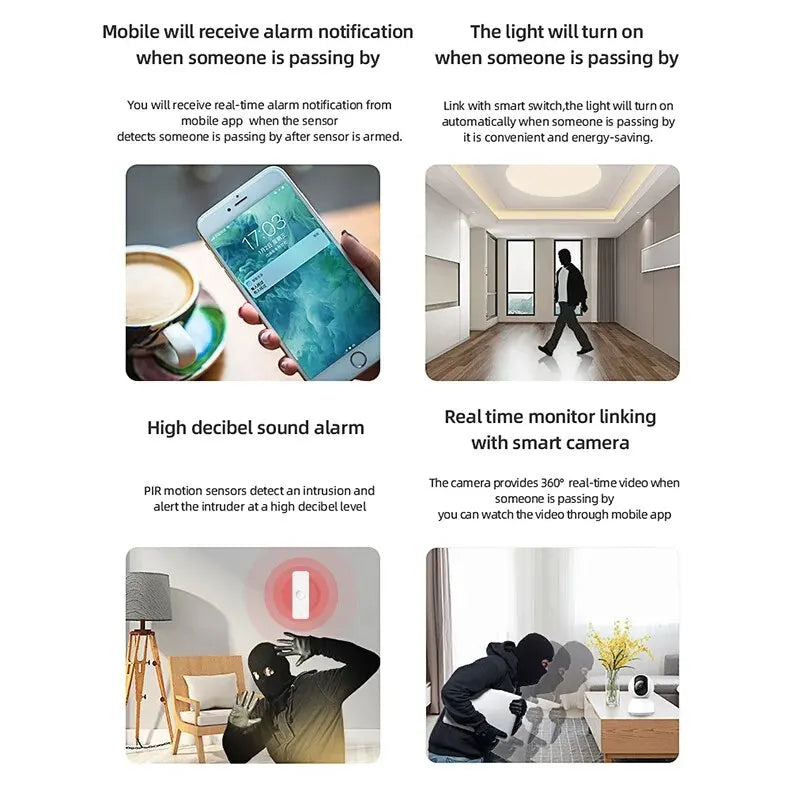 Tuya WiFi Zigbee PIR Motion Sensor Smart Home Human Body Infrared