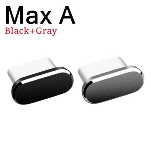 2Pcs 16PM Metal Dust Plug For iPhone 16 15 Pro Max Plus USB Type C
