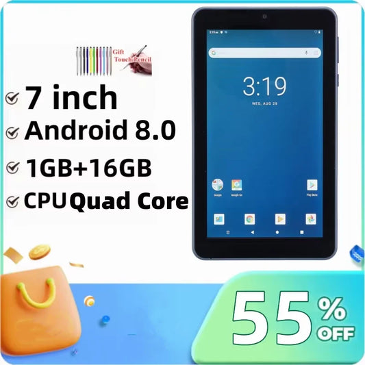 2025 New RAM 1GB DDR3+16GB 7 INCH DTM7 Android 8.0 Tablet For Kids