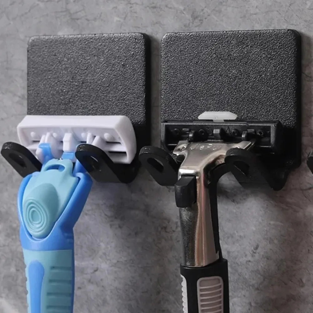 Bathroom Space Aluminum Razor Holder Storage Hook Wall Men Shaving