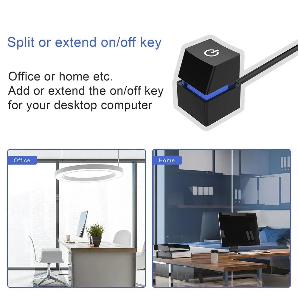 TEUCER KG-1 2m Computer Desktop Switch LED Light Motherboard External