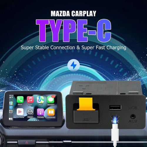 TYPE-C Mazda CarPlay Android Auto HUB OEM Retrofit USB  Kit for Mazda