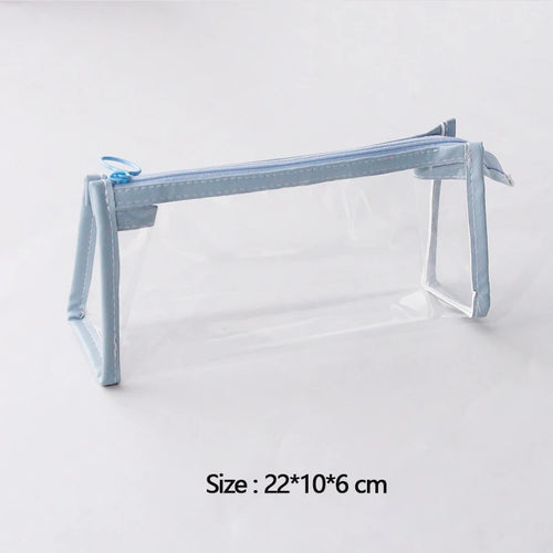 Transparent Pencil Case Large Capacity Simple Pen Bag Kawaii Cosmetic