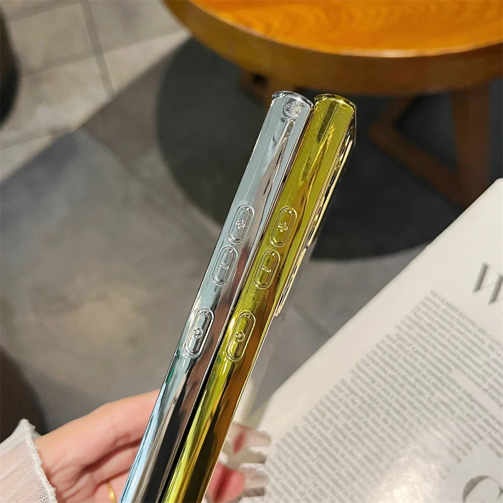 Gold Mirror Case for Samsung Galaxy S23 S22 S21 S24 Ultra Plus S23 S21