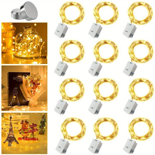 Outside 10 Pack Waterproof Mini Fairy Lights Copper With 3 Speed Modes