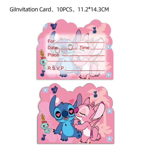 Disney Pink Lilo Stitch and Angel Birthday Party Decoration
