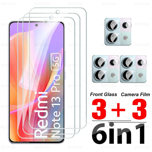 Redmy Note 13 Pro Global Case 6in1 HD Tempered Glass Screen Protector