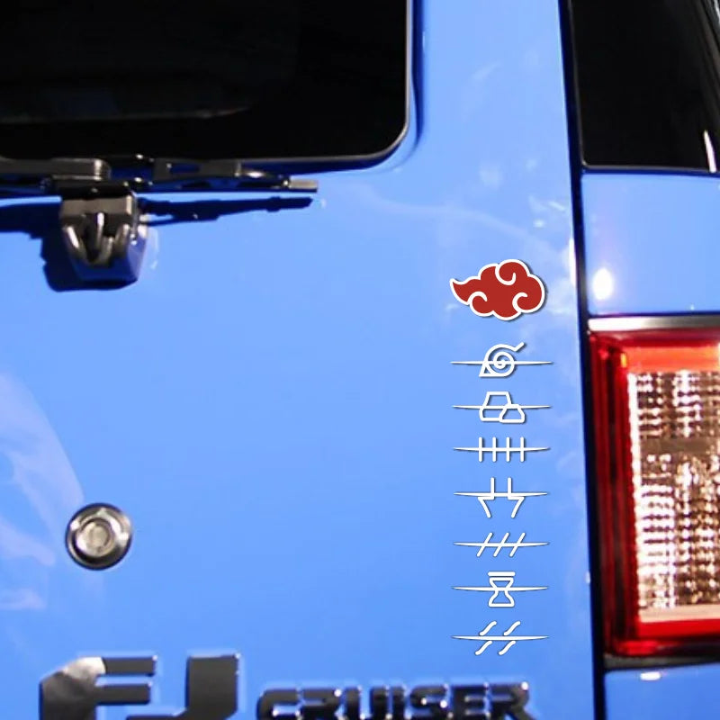 New Naruto Akatsuki Car Stickers Decorate Car Windows Glass Cartoon