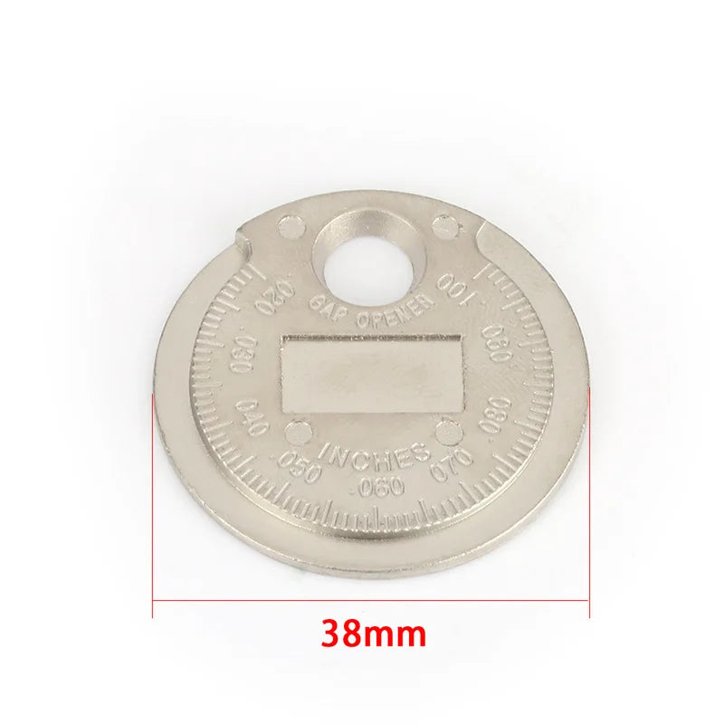 1PC 0.6-2.4mm Range Coin-Type Spark Plug Gage Gap Tool Feeler Spark
