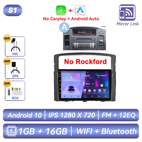 For Mitsubishi Pajero 4 2006-2014 Car Radio Android Automotive