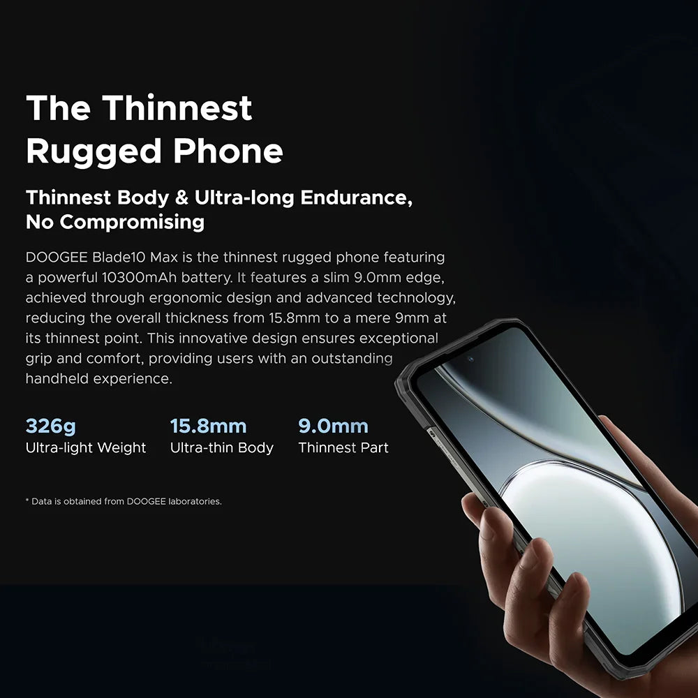 Global Version DOOGEE Blade10 Max Rugged Phone 8GB +256GB 6.56"