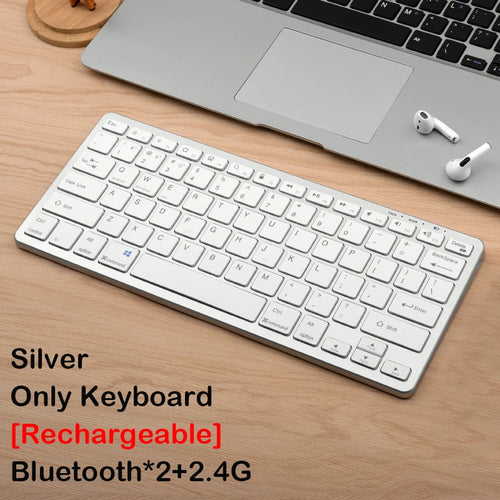Bluetooth 5.0 & 2.4G Wireless Keyboard and Mouse Combo Mini Multimedia