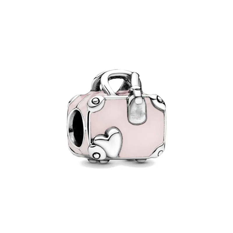 2024 New Sping Pink Bag Pany Flower Caterpillar Diy 925 Sterling