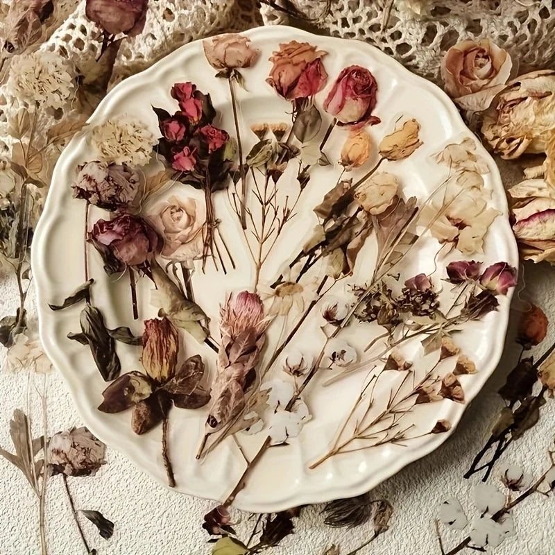 40 glossy rose stickers with crystal decorations, self-adhesive floral