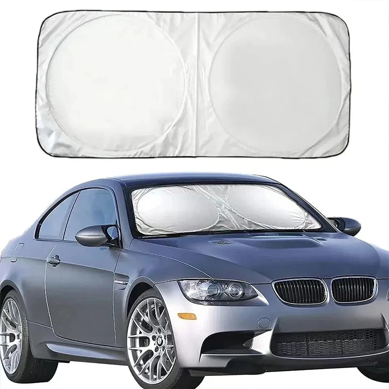 Silver Coated Double Circle Car Sunshade Summer Sunshade And Sunscreen