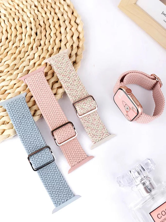 Braided Solo Loop For Apple watch band 45mm 44mm 40mm 49mm 38 41mm