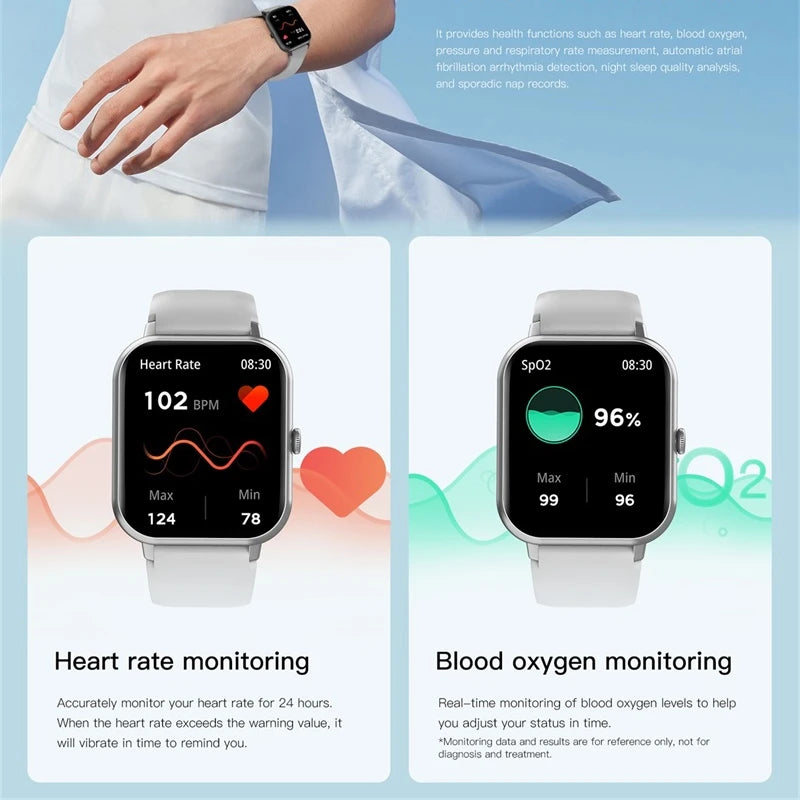 New Smart Watch Men Women Calls Clock Heart Rate Sleep Monitoring