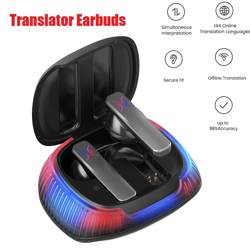 Original 74 Languages Translatoe Earbuds Smart Voice Translate Real