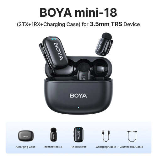 BOYA BOYA Mini Wireless Lavalier Microphone for iPhone Android USB-C