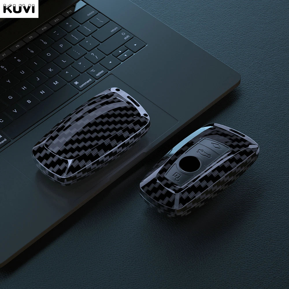 ABS Carbon Fiber Car Key Case Cover For BMW F30 F31 F32 F34 F20 F21