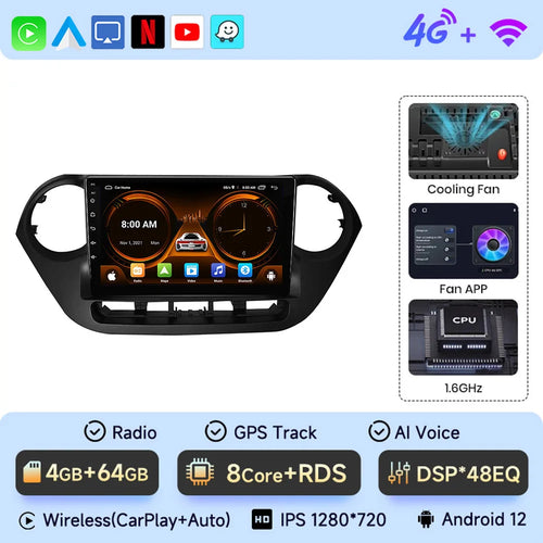 9" Car Radio For Hyundai Grand i10 i 10 2013 2014 2015 2016 2017 2018