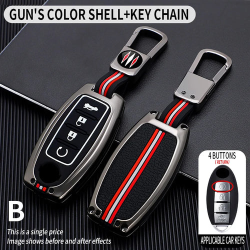 Key Fob Cover with Keychain Lanyard for Nissan Altima Sentra Maxima