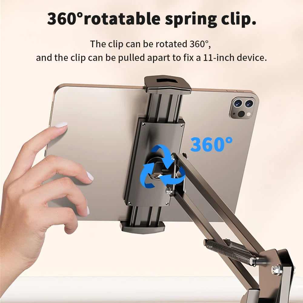 Universal Tablet Stand Clip Lazy Bracket Flexible Articulating