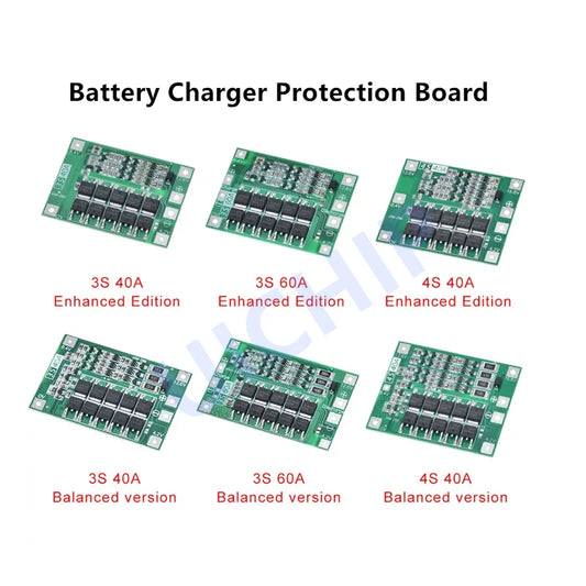 3S/4S 40A 60A Li-ion Battery Charger Protection Board 18650 BMS For