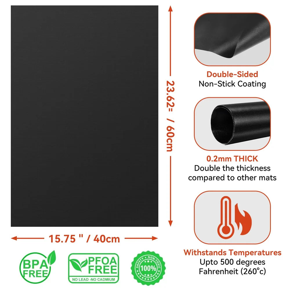 Oven Liners for Bottom of Electric Gas Oven Reusable Non-Stick Teflon