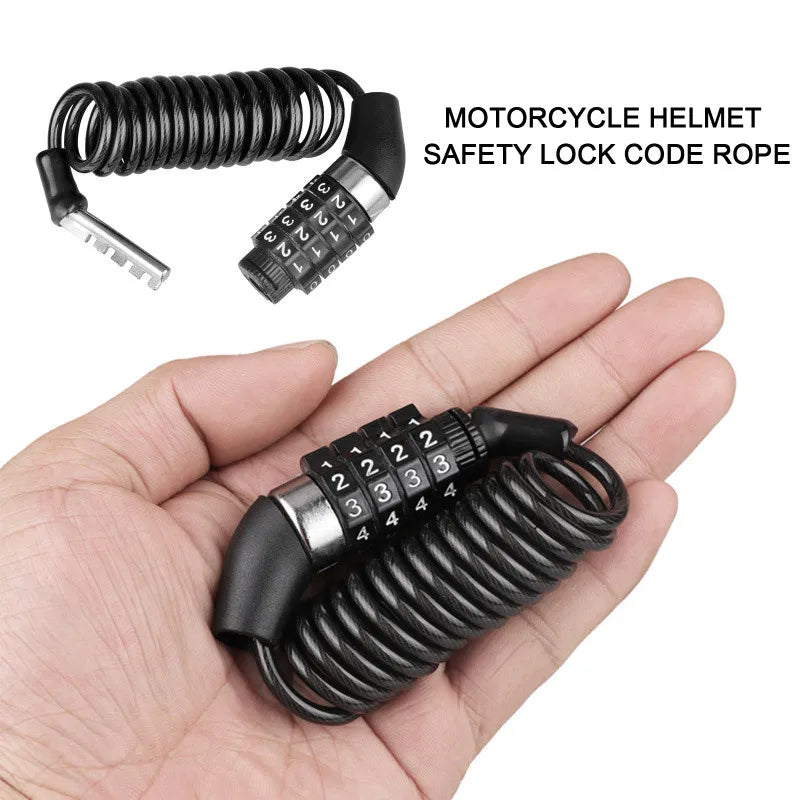Motorcycle Bicycle Anti-Theft Chain 4-Digit Password Combination