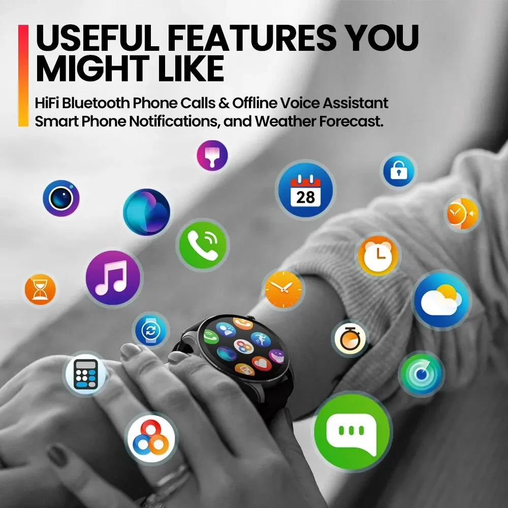 New Zeblaze Btalk 3 PRO 1.43" AMOLED Display Smart Watch Bluetooth