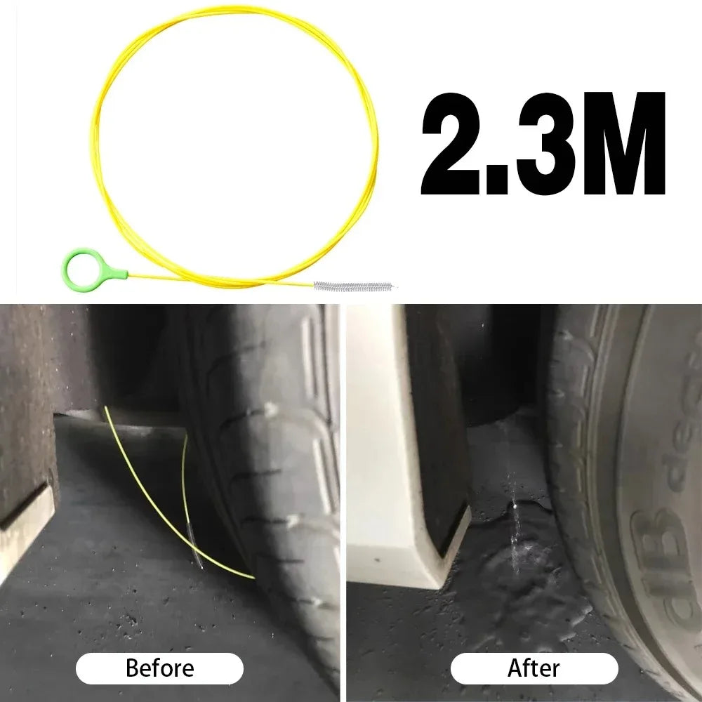 2.3m Car Sewer Unclogger Cleaning Brush Car Sunroof Long Hose Drain