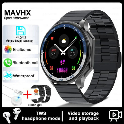 2024 New For OPPO Watch X Smart Watch Men 4G Memory MP4 Music Video 3D