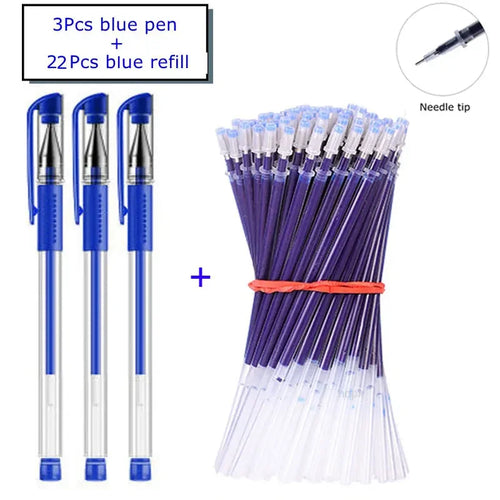 35 PCS Gel Pen Set School Supplies Black Blue Red Ink Color 0.5mm