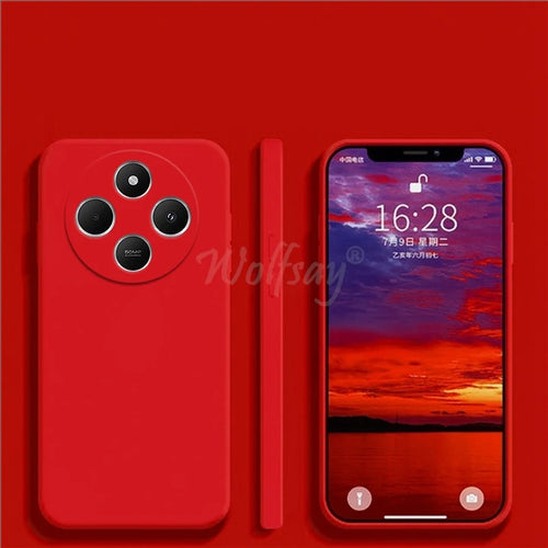 For Xiaomi Redmi 14C Case Liquid Silicone Plain Rubber TPU Protector