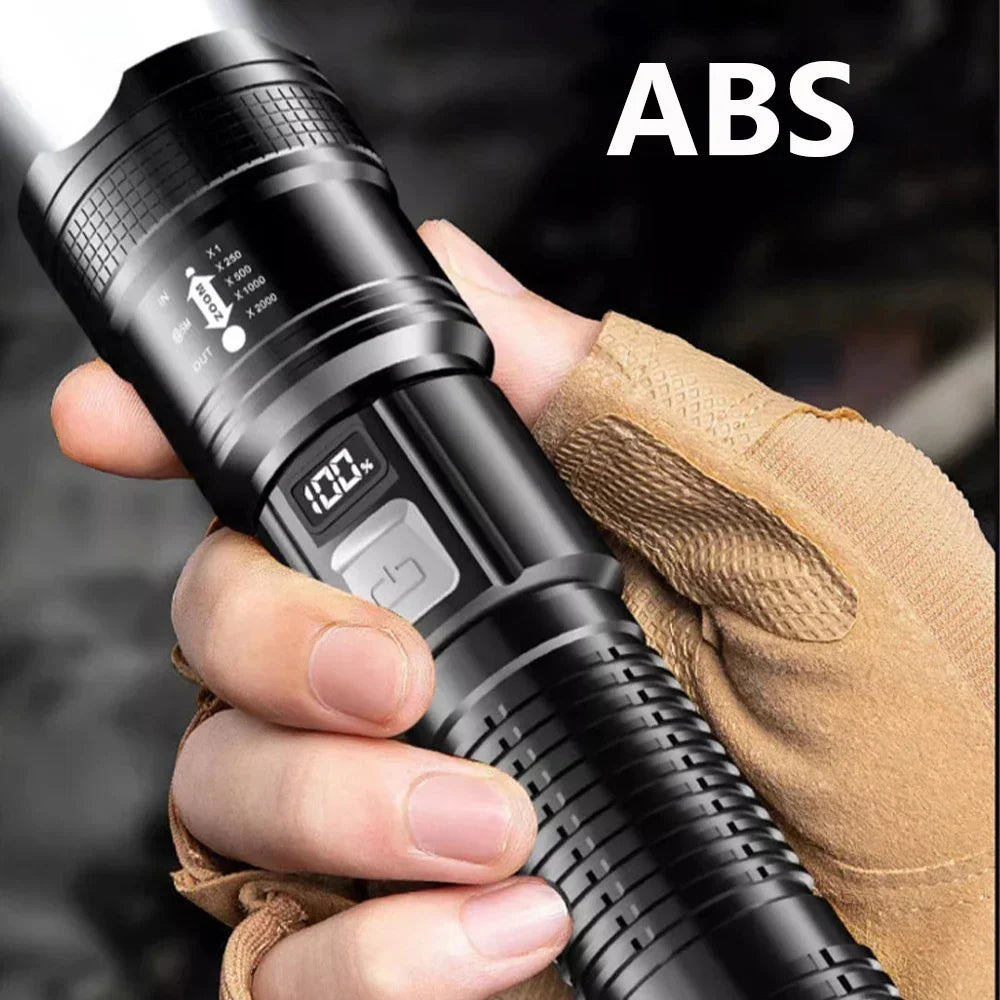 1600000 LM Super Bright Flashlight USB Rechargeable LED Long Range