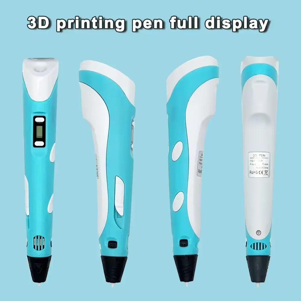 Electronic 3D Printing Pen with 9M PLA Consumables High-Temperature 3D