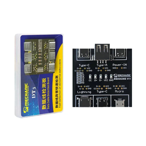 MECHANIC DT3 USB Cable Tester Data Cable Test PCB Board for IPhone