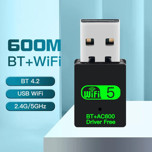 FENVI 600Mbps USB WiFi Bluetooth Adapter 2in1 Dongle Dual Band 2.4G