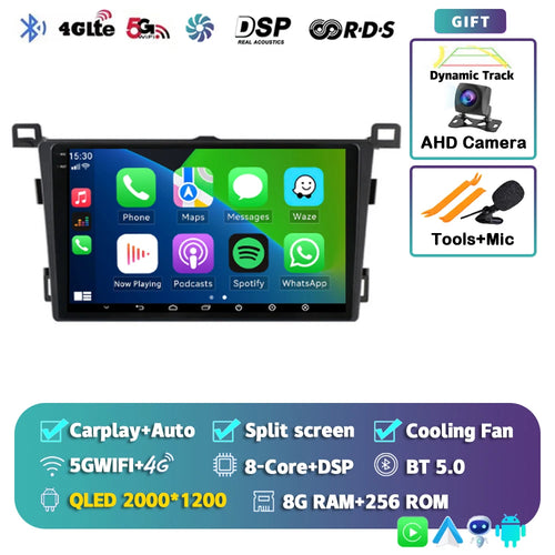 Android 14 Carplay For Toyota RAV4 Rav 4 2013 2014 2015 2016 2017 2018