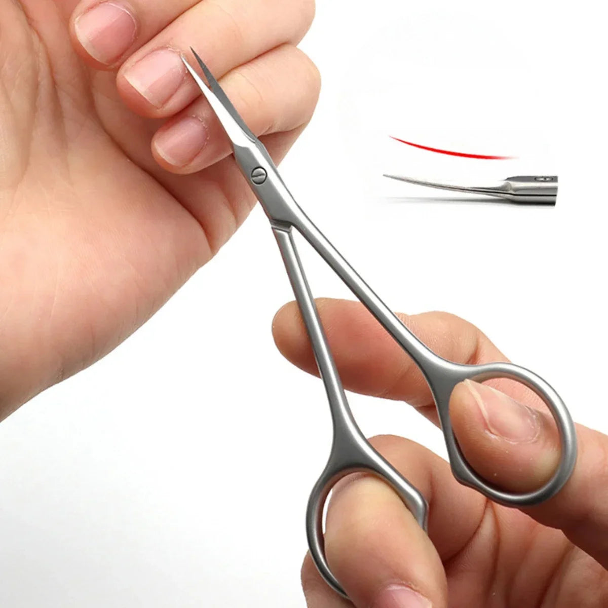 Stainless Steel Cuticle Scissors Dead Skin Remover For Nails Art