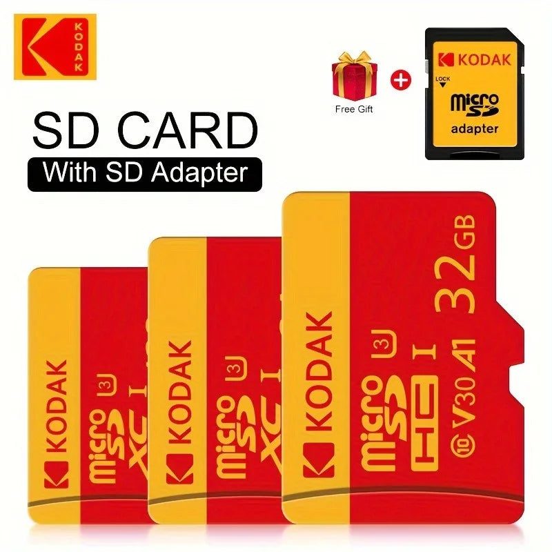 Kodak High Speed Micro SD Card U3 Class 10, up to 100MB/s, TF Memory