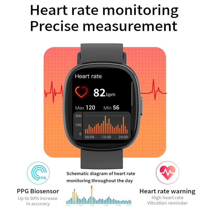 For Android Xiaomi Sport GPS Smart Watch Women 1.83'' HD AMOLED Full