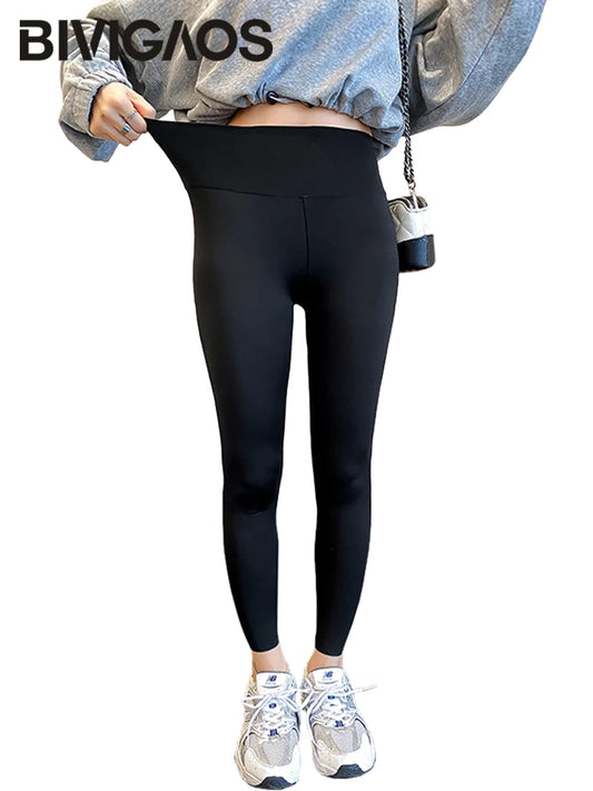 BIVIGAOS Spring New Leisure Shark Leggings Pants Women's Slim