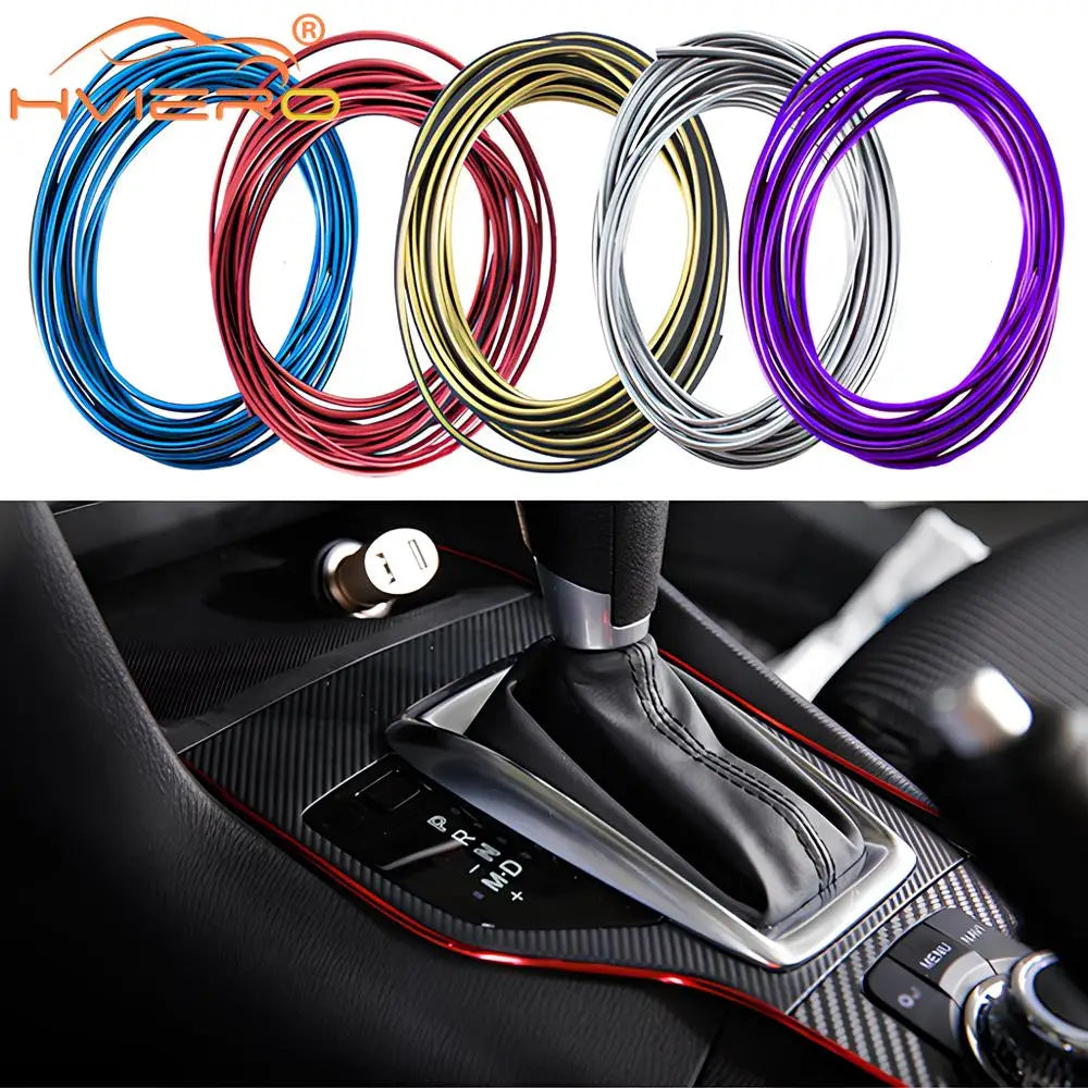 Car Moulding Decoration Flexible Strips 5M Interior Auto Mouldings Car