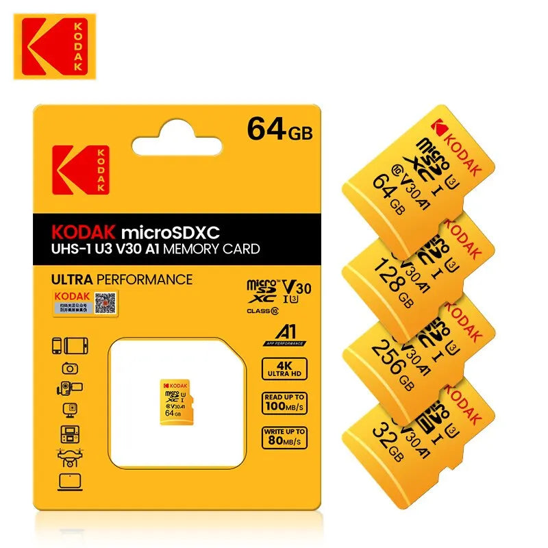 Kodak Micro SD Card Mini SD Class10 32GB 64GB 128GB 256GB High Speed