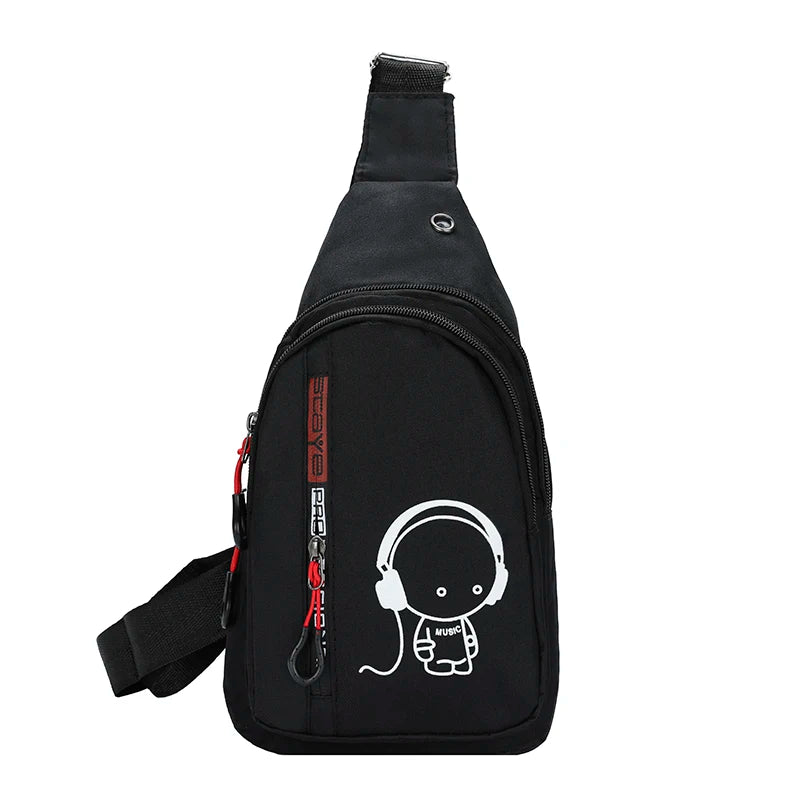 Men's Chest Bag 2024 New Casual Fashion Shoulder Bag Male Hand
