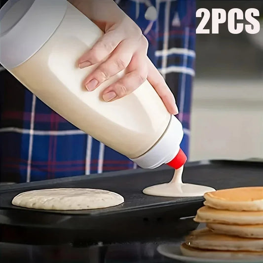 Pancake Batter Bottle Battler Mixer With Blender Ball Wire Whisk For