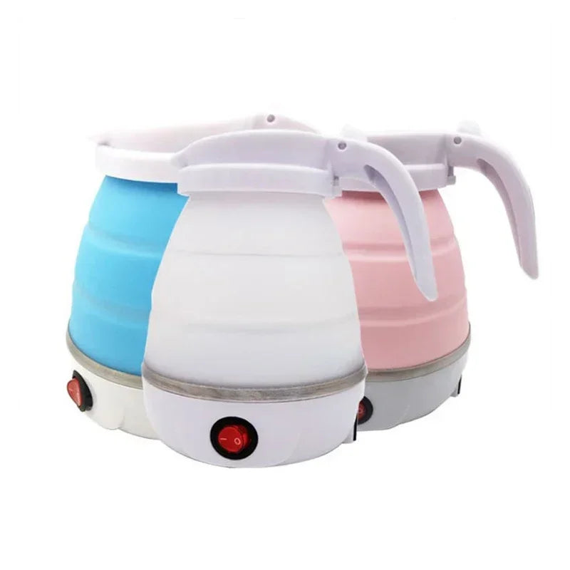220V 0.6L Mini Folding Kettle Portable Water Heater 600W Silicone